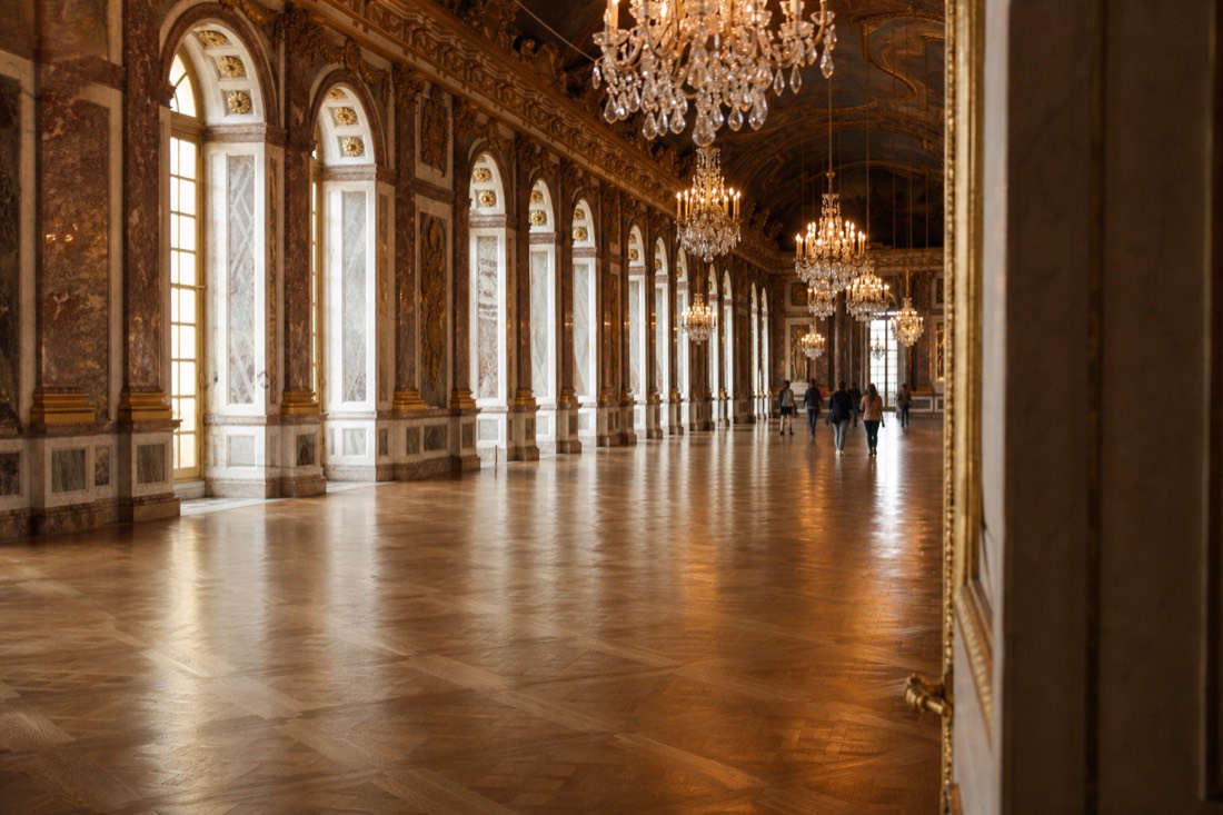 The Long Hall at Rosenborg with the coronation thrones and silver lions